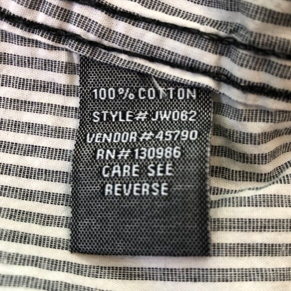 BKE Gray And White Striped Button Up Shirt Size 2XL - Picture 5 of 5